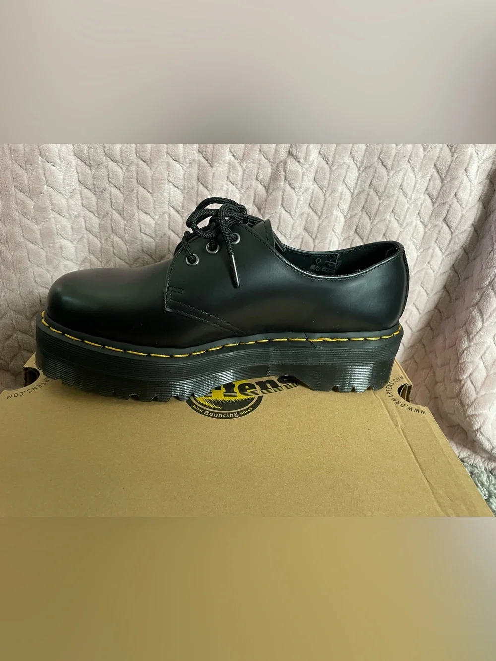 NEW Dr. Martens Black 1461‎ Quad Platform Shoes US-M 9, US-W 10 Mens Women’s